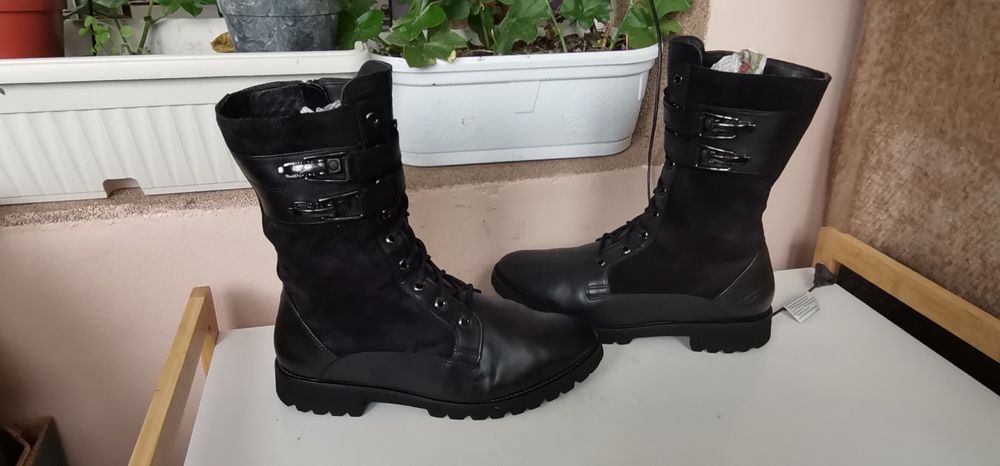 Ботуши Hogl 40.5н.Естествен велур и кожс