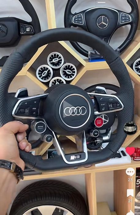 Руль на ВАЗ и Лада автомобили стиле АМГ Ауди КИА