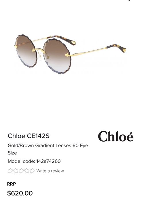 Chloé слунчеви очила CE142S Scalloped Gold Brown оригинал