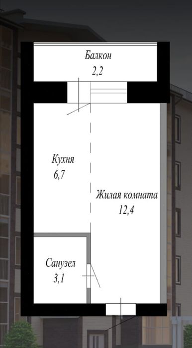 Продам квартиру студию 27кв