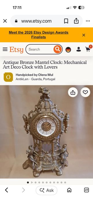 Ceas din bronz , mecanic