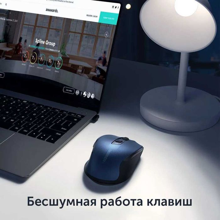 Беспроводная компьютерная мышь MU006 2.4G 4000DPI Silence Design 2.4
