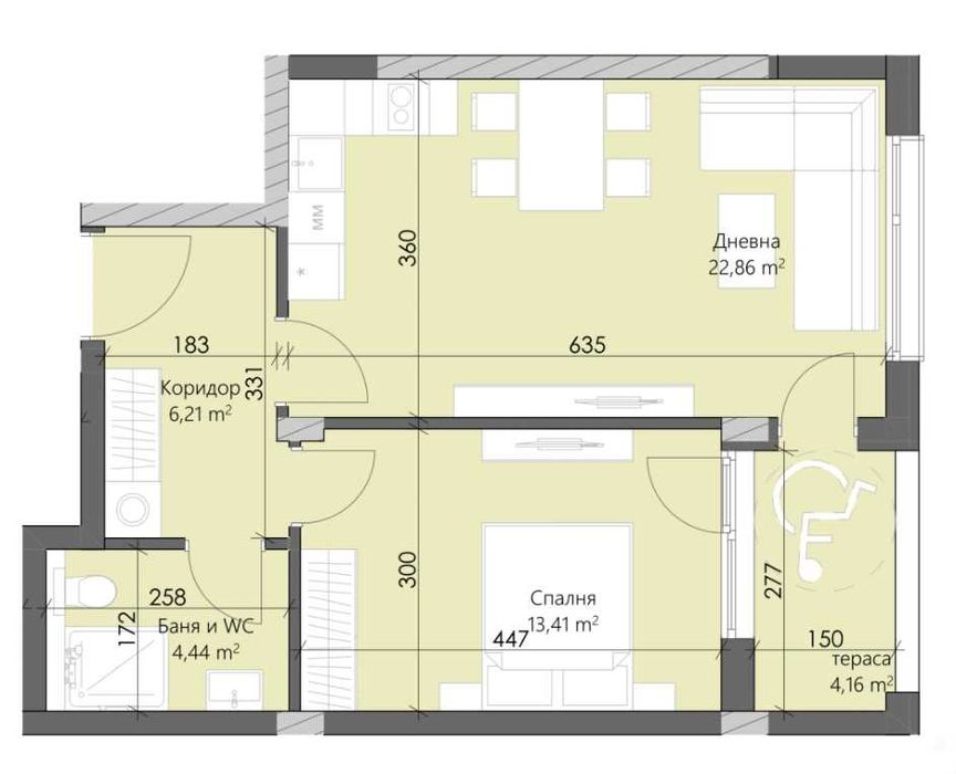 Продава се Двустаен апартамент в Пловдив, Кършияка - 72 кв.м за 1207 €/кв.м - Снимка #1
