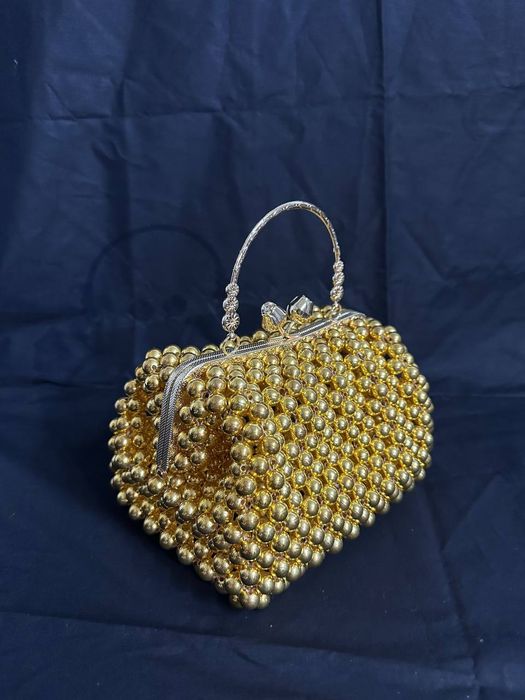 Золотистый сумка из бусин