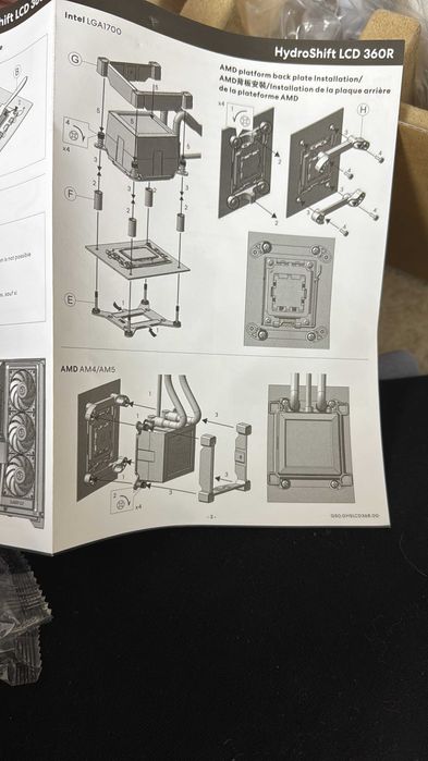 Cooler CPU Lian Li Hydroshift LCD AIO 360R, White, LGA 1700/AM5/AM4
