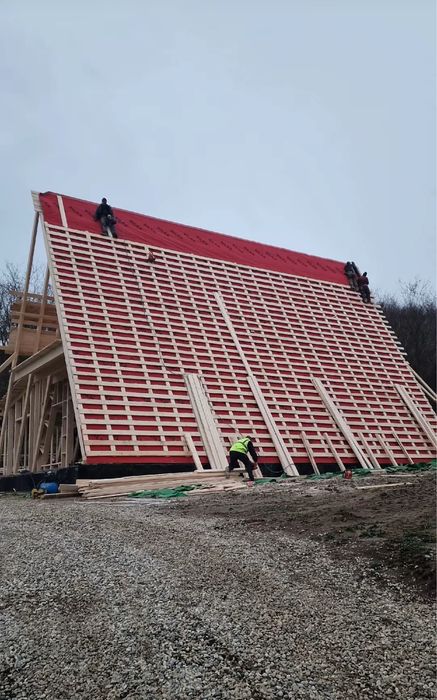 Cabana stil-afrem din lemn izolata fonic termic