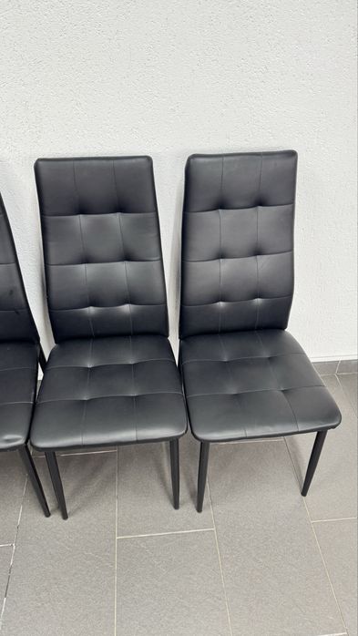 Set de 4 scaune din piele Lems