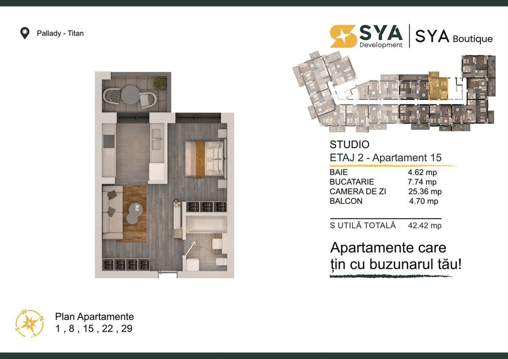 Studio ,Bloc Boutique P+4 Aflat In Constructie / Ideal Investitie! — fotografia 1