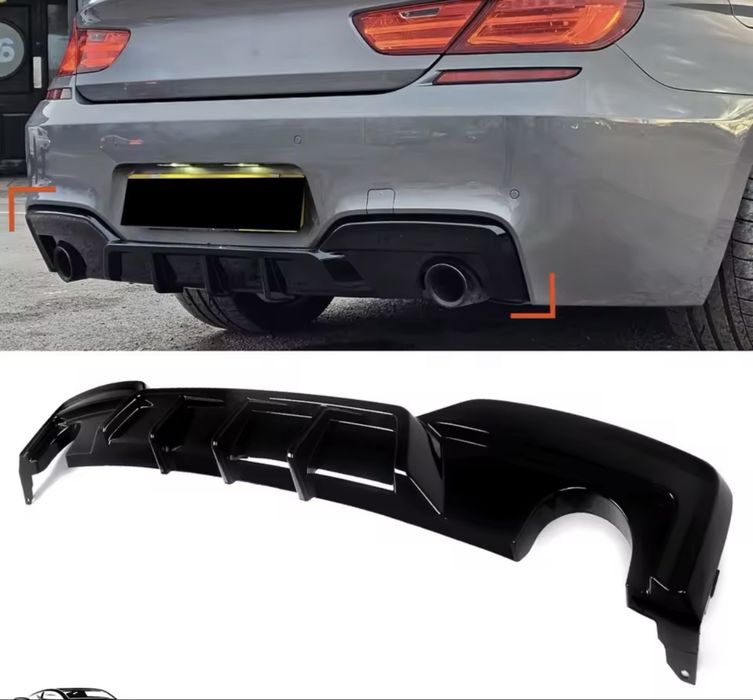 Difuzor Ornament Evacuare dublu stop Led Frana bara spate BMW Seria 6 F06 F12 F13