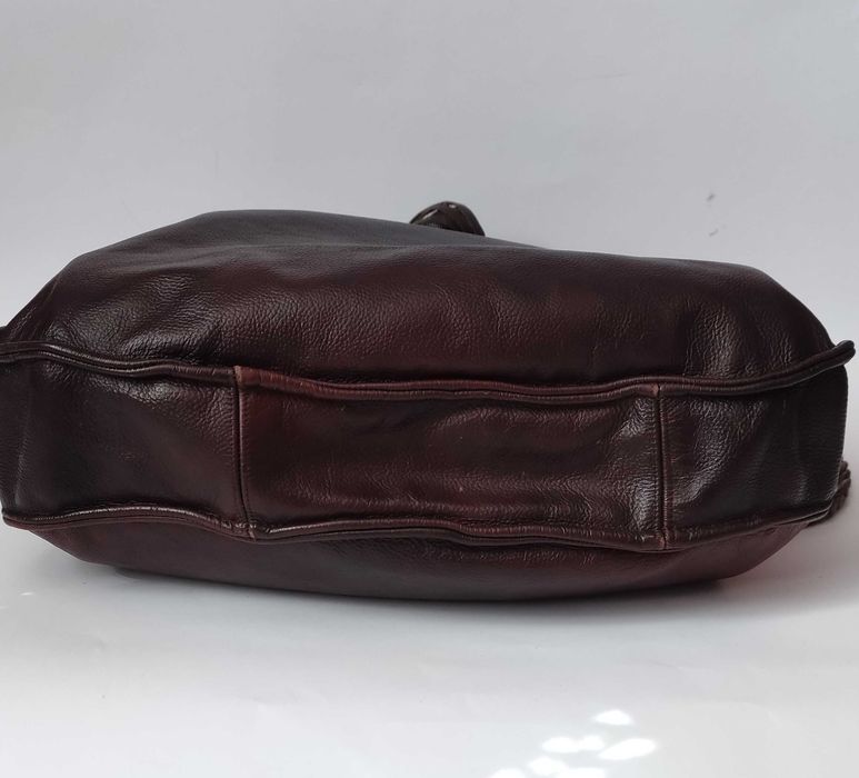 Мека дамска чанта от естествена кожа в "бохо стил" с ресни