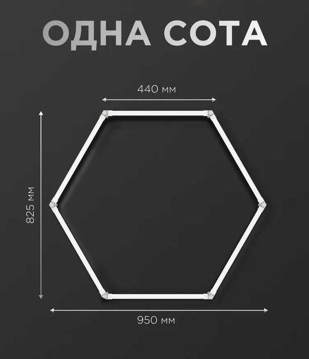 Лампы соты в рамке (14 сот)