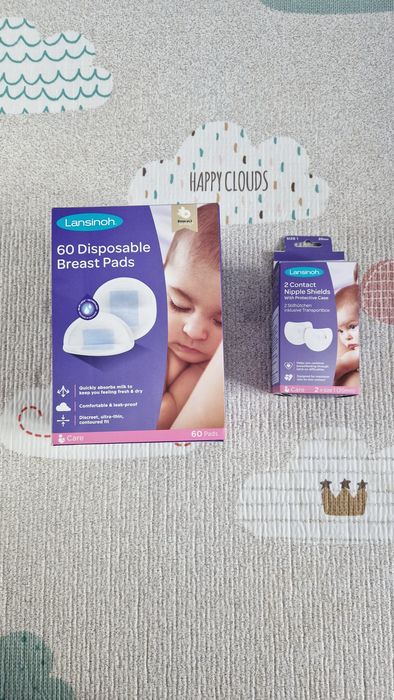 Силиконови предпазители + Подплънки за еднократна употреба - Lansinoh