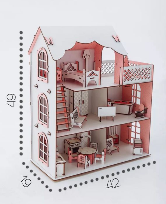 Кукольный домик деревянный