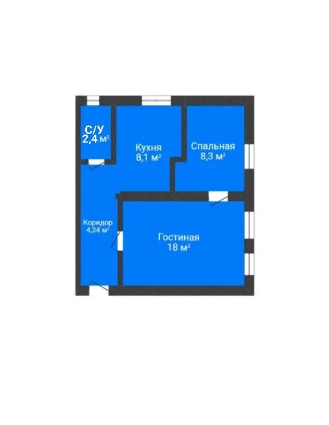 2-ком квартира, парк Победы, 43м3