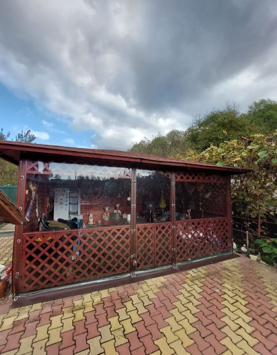 Închideri terasa și foișoare cu folie pvc  cristal