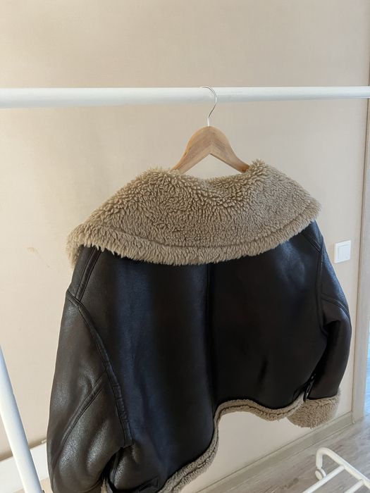 Укороченная дубленка zara