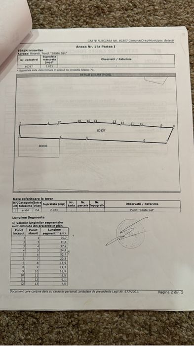 Vind teren intravilan central  in comuna Botesti,judetul Arges