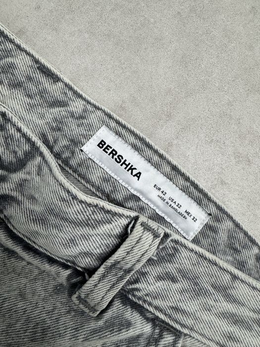 Pantaloni Bershka Gri Wide Leg Mărimea 42