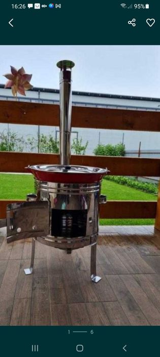 Ceaun fontă / tuci 10,8 L cu sobă inox Promo 550lei