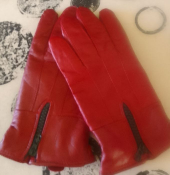 Mănuși de piele întoarsă pentru damă