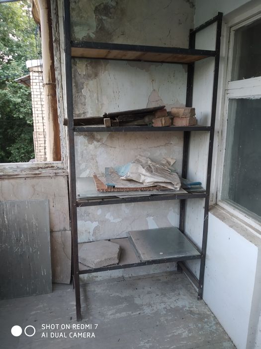 Полки стеллажи из угольника 35 мл высота 216см,ширина 103см, толщ 42см
