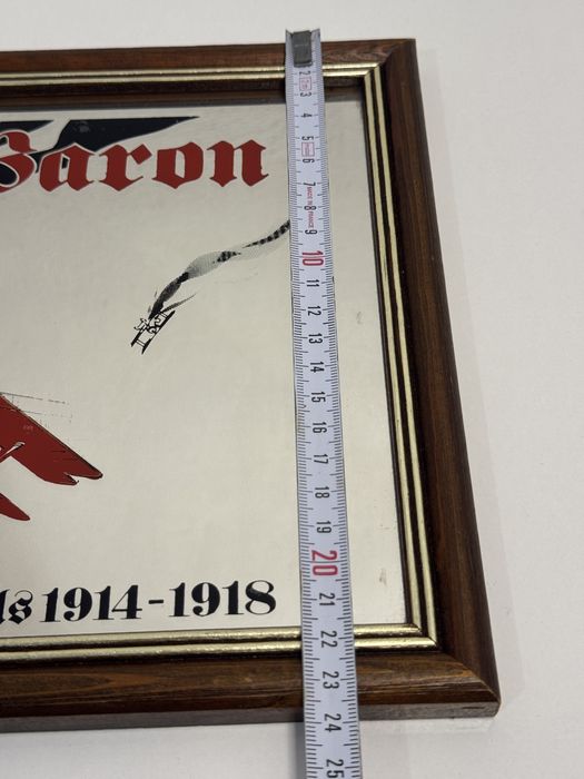 Tablou vechi, realizat pe oglinda. Avion German WWI.