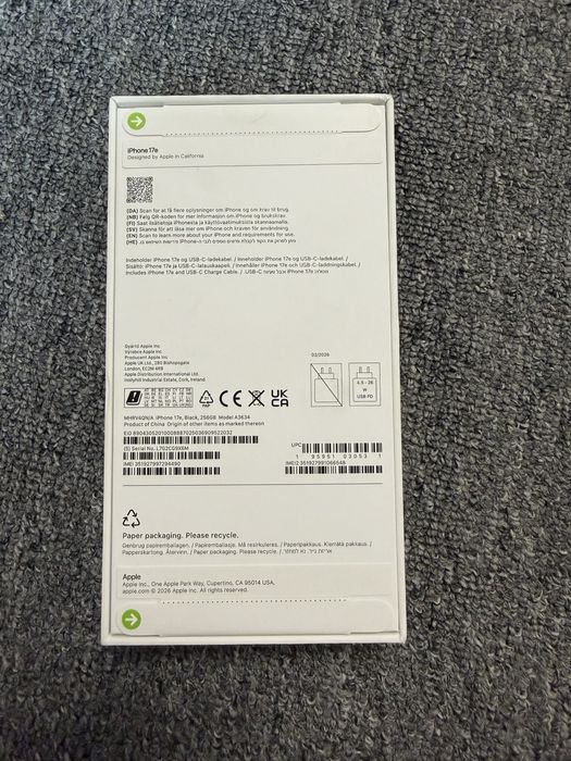 Oferta ! Iphone 17E 256 gb SIGILAT ! Pret mic ! Culoare frumoasa negru