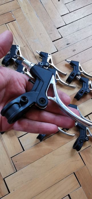 Piese bicicletă, mânere frână , Etriere+plăcute, noi