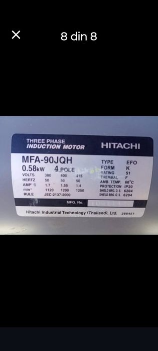 Motor trifazic cu ax dublu