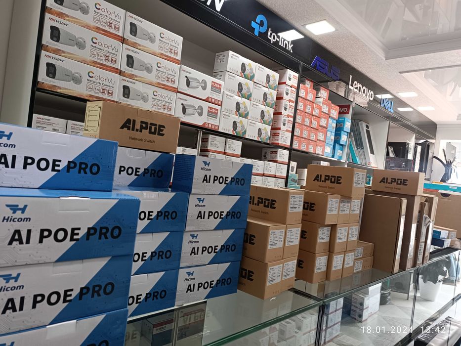 Kuzatuv kamera , o`rnatish, Montaj, Kompyuter, Noutbuk Hikvision Dahua