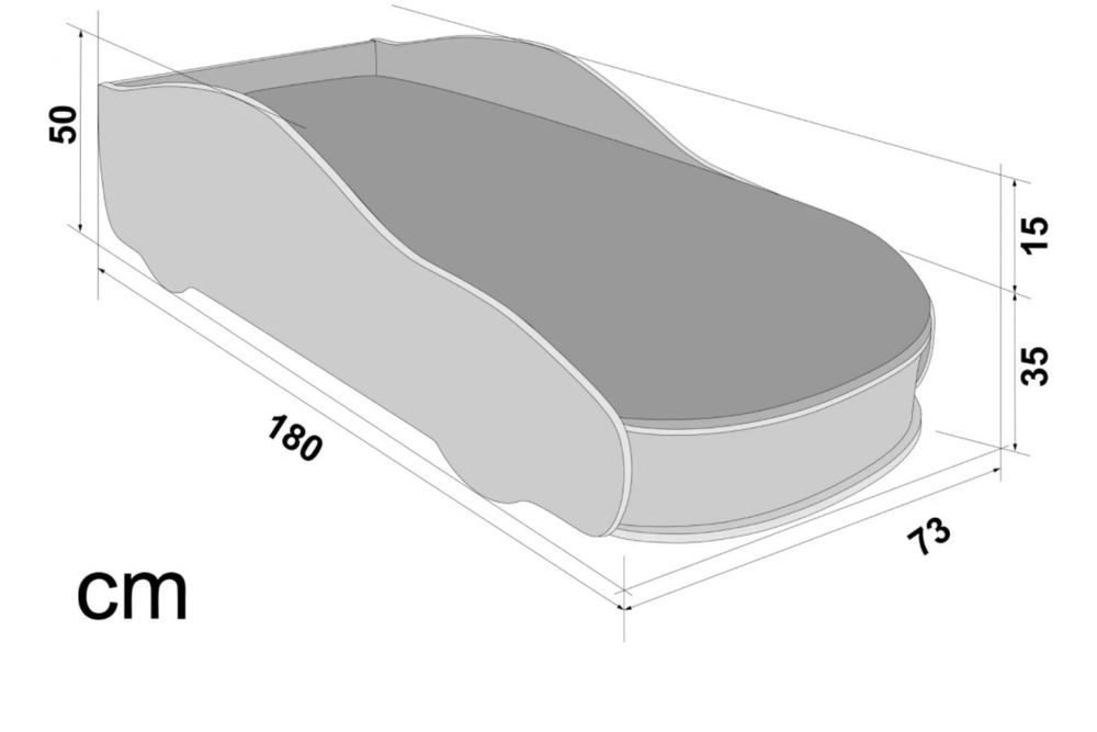 Кровать-машина синяя