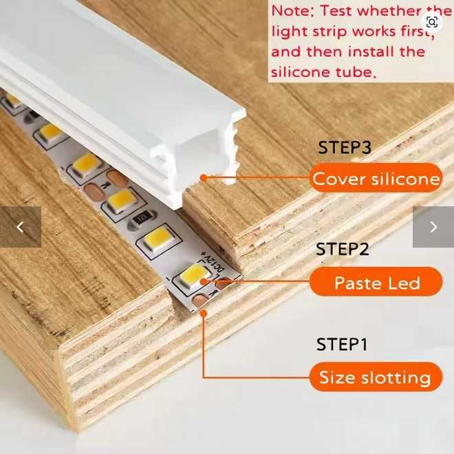 15m 50x20мм Гъвкал дефюзър за канал за ЛЕД лента