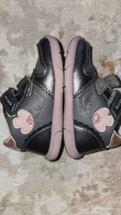 Pantofi copii fete din material sintetic Geox, Gri - B566DC_0NFBC_C1325