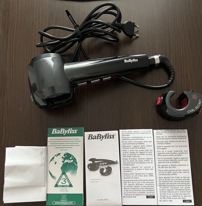 Ondulator BaByliss C1300E Curl Secret 2 Curl & Volum, 3 trepte, 2 capete, 190-230°C, Negru