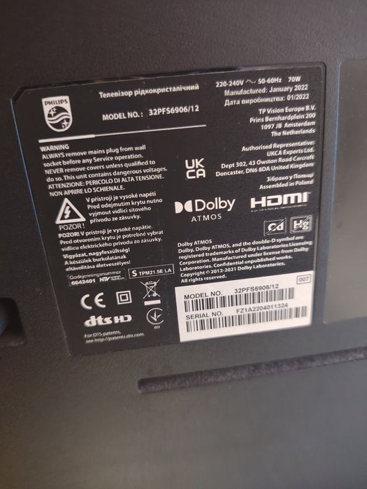 Smart телевизор Philips 32PFS6906/12, (6900 Series)