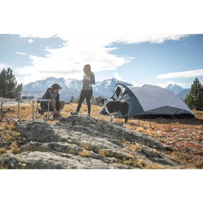 Cort de camping 3 locuri, QUECHUA MH100 XL Fresh & Black DECATHLON