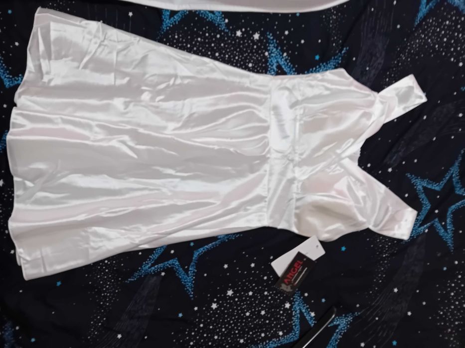 Булченска рокля, като нова + воал + къса парти бяла рокля.