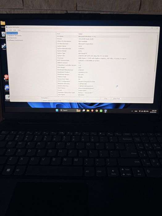 Laptop Lenovo.