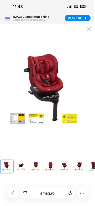 Vand Scaun auto i-Spin 360° Merlot, nastere - 105 cm, Joie