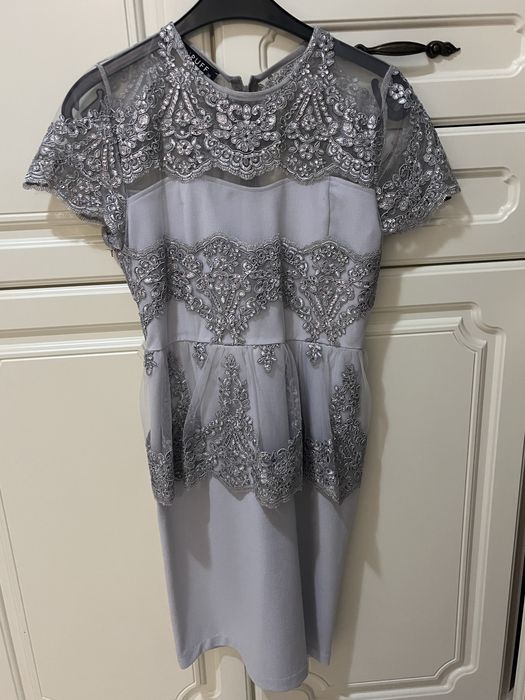 Rochie seara broderie inedita cu pietricele