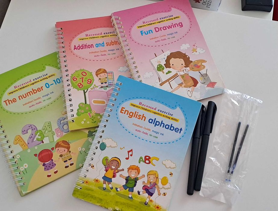 4 carti carticele copii stilou magic