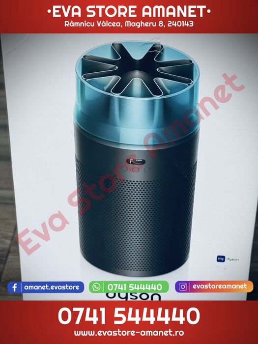 Purificator de aer Dyson HushJet Purifier Compact HJ10 Black/Teal filtru HEPA + filtru cu carbon activ acoperire până la 100 m² 42 dBA