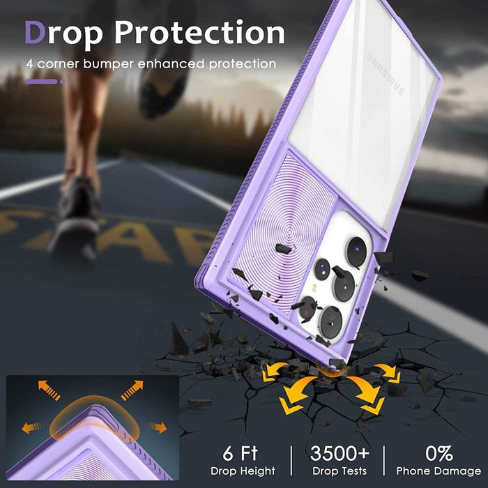 Husa transparenta cu protectie metalică pt Samsung Galaxy S23 Ultra 5G