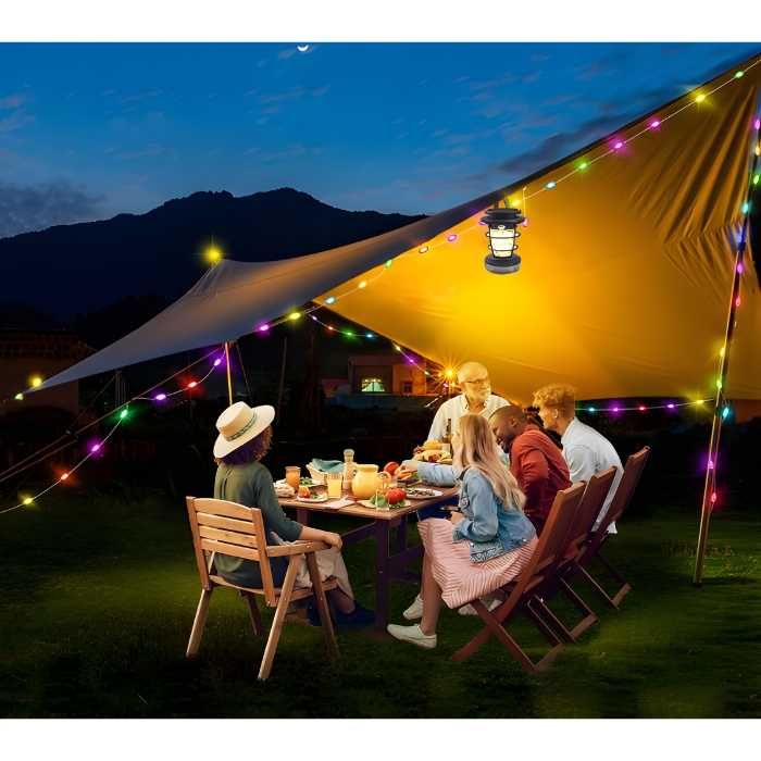 Соларна къмпинг лампа с LED лента 10м