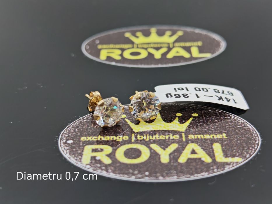 Bijuteria Royal: Cercei aur 14k/1.36 gr