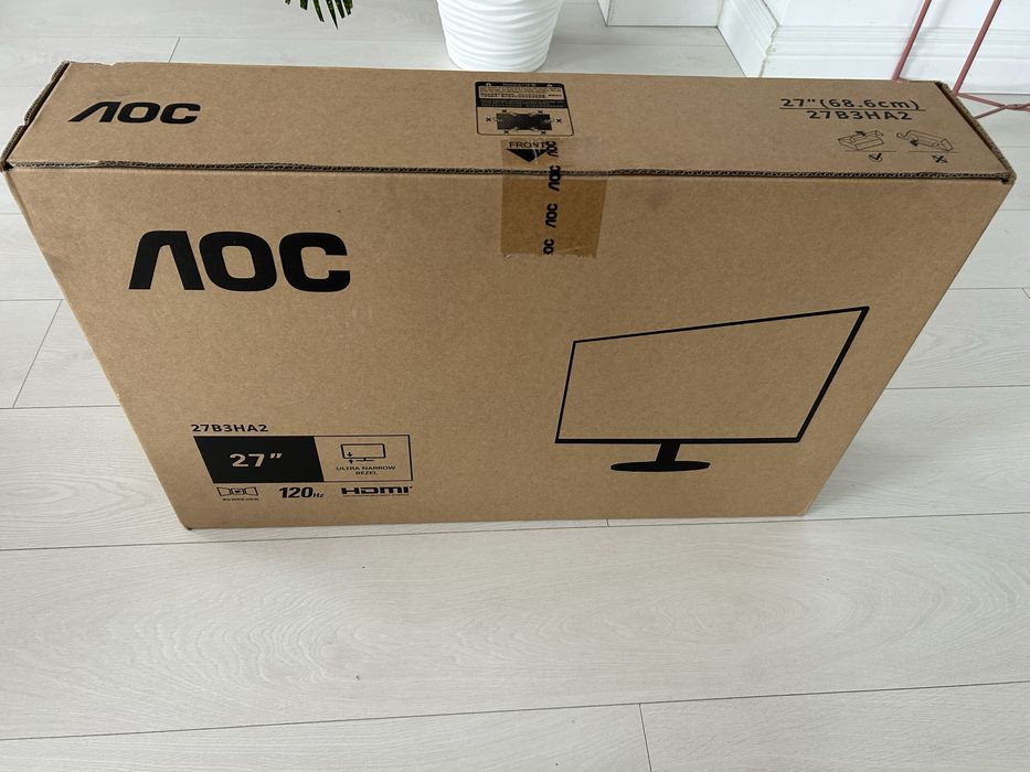 Monitor WLED IPS AOC 27", Full HD (1920x1080), 100Hz, 1ms, Adaptive sync, FlickerFree, Boxe 2W x 2, HDMI, VESA, negru
