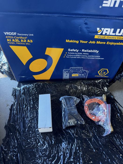 Pret cu tva  inclus !Statie recuperare value VRDDF recuperator freon inclusiv inflamabili a2L a2 a3 ATEX frigmacool magazin frigotehnie nou
