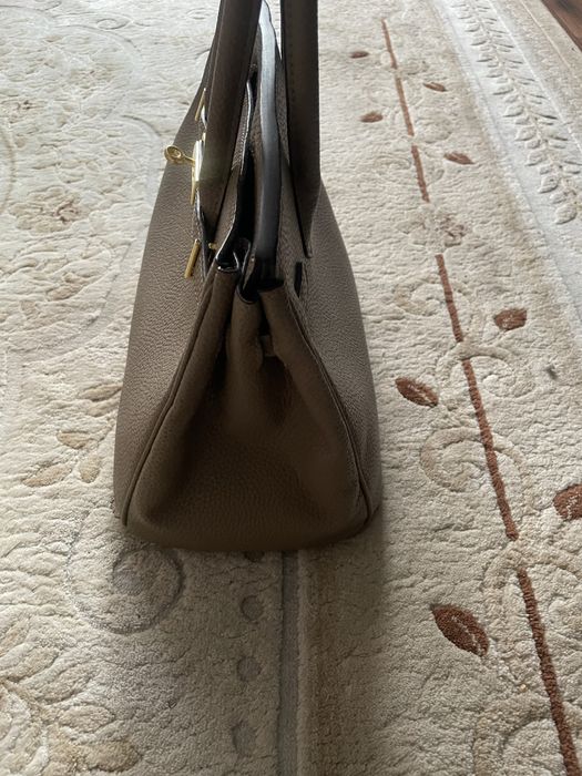 Сумка кожаная синяя