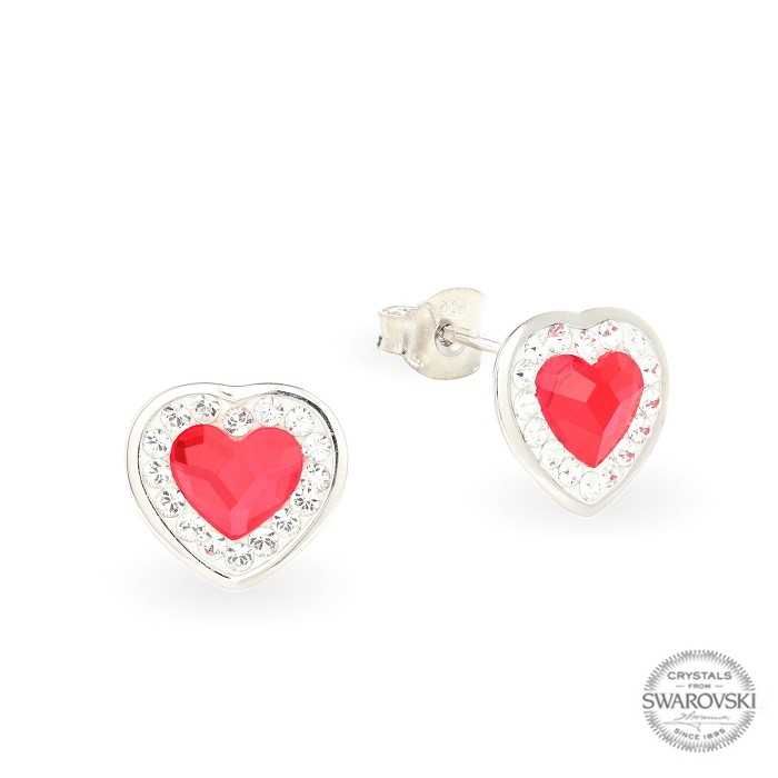 Сребърни Обеци с Кристали Сваровски/Swarovski