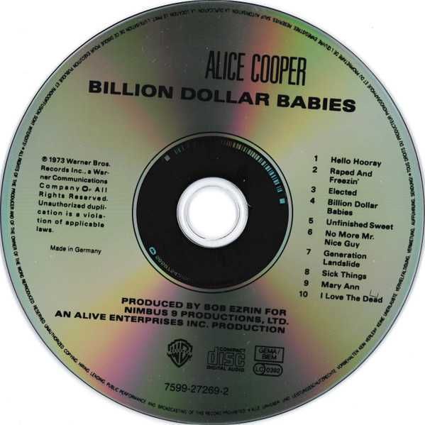 CD Alice Cooper - Billion Dollar Babies 1973